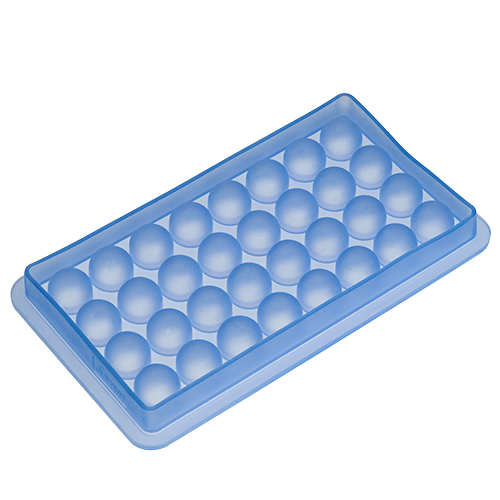 Lurch Isterningbakke runde kugler 2cm Blå